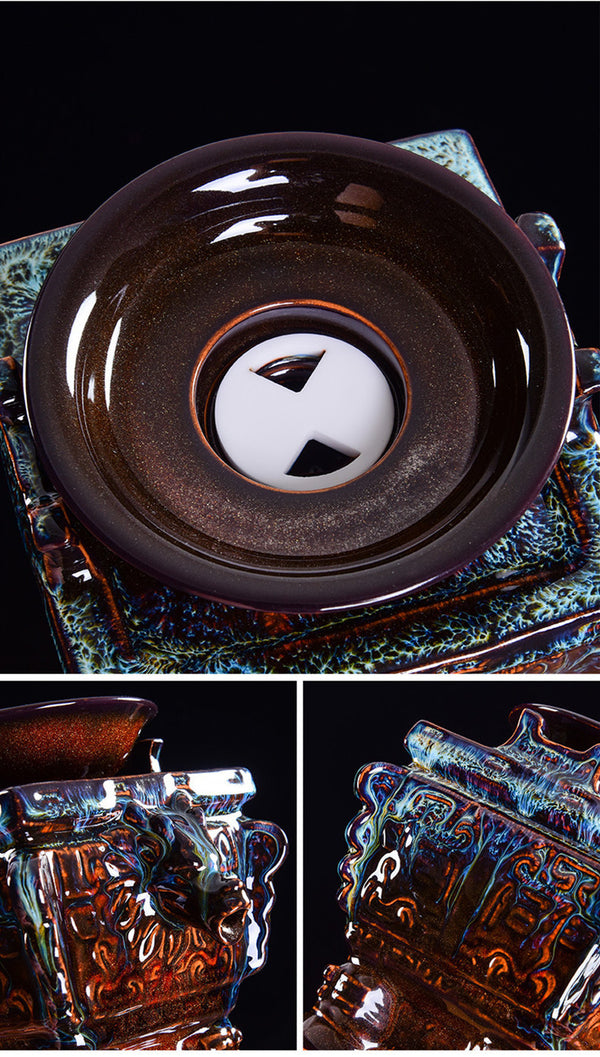 Kiln Stone Tea Set Dragon