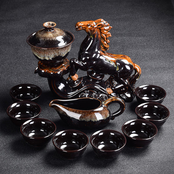 Kiln Stone Tea Set Dragon