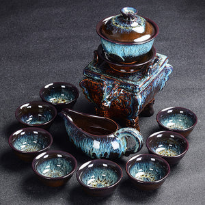 Kiln Stone Tea Set Dragon