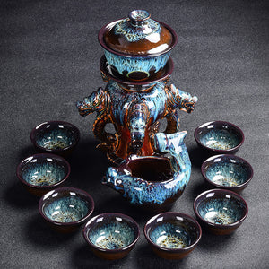 Kiln Stone Tea Set Dragon