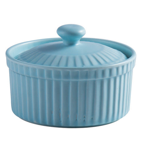 Nordic Ceramic Baking Bowl with Lid