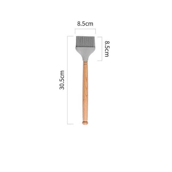Silicone spatula Set - wooden handle